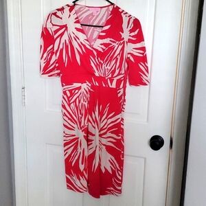 Lilly Pulitzer Pink Bellana Azalea Fern Dress size XS